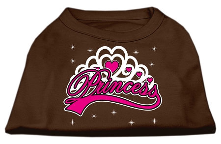 I'm a Princess Screen Print Shirts Brown XS